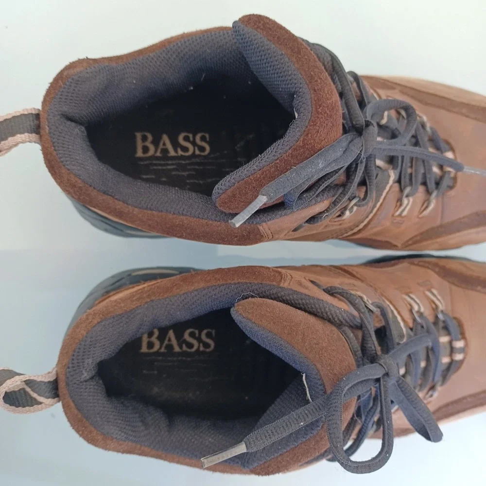 Bass Expedition RM53 Mens 12M Brown Leather Hiking Shoes Low Top Trail Sneakers
